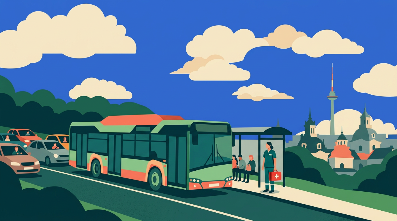 Medikai laukia viešojo transporto Vilniuje